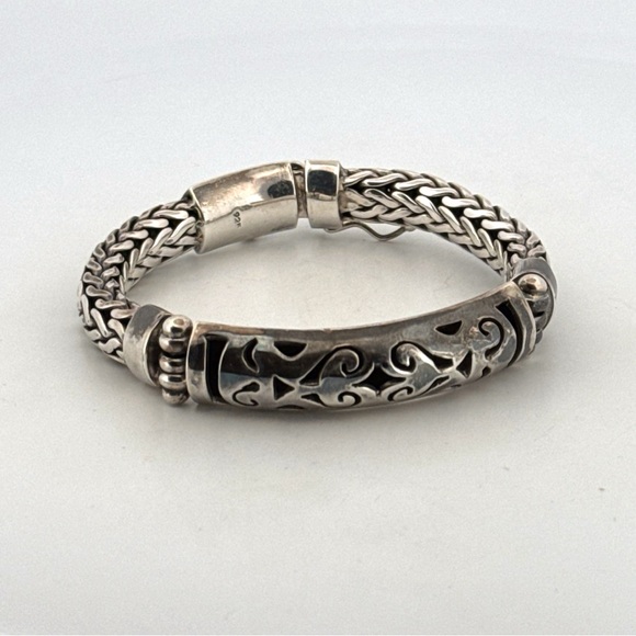 Artisan Handmade Sterling Silver Braided Bracelet - Picture 4 of 10